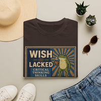 MskouTaa Tees — “Wish I Lacked Critical Thinking Skills” Funny Frog Graphic Tee