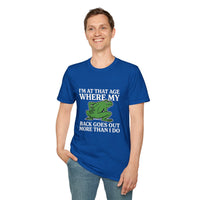 MSKOUTAA — "I'm At That Age Where My Back Goes Out More Than I Do" Funny Frog Tee