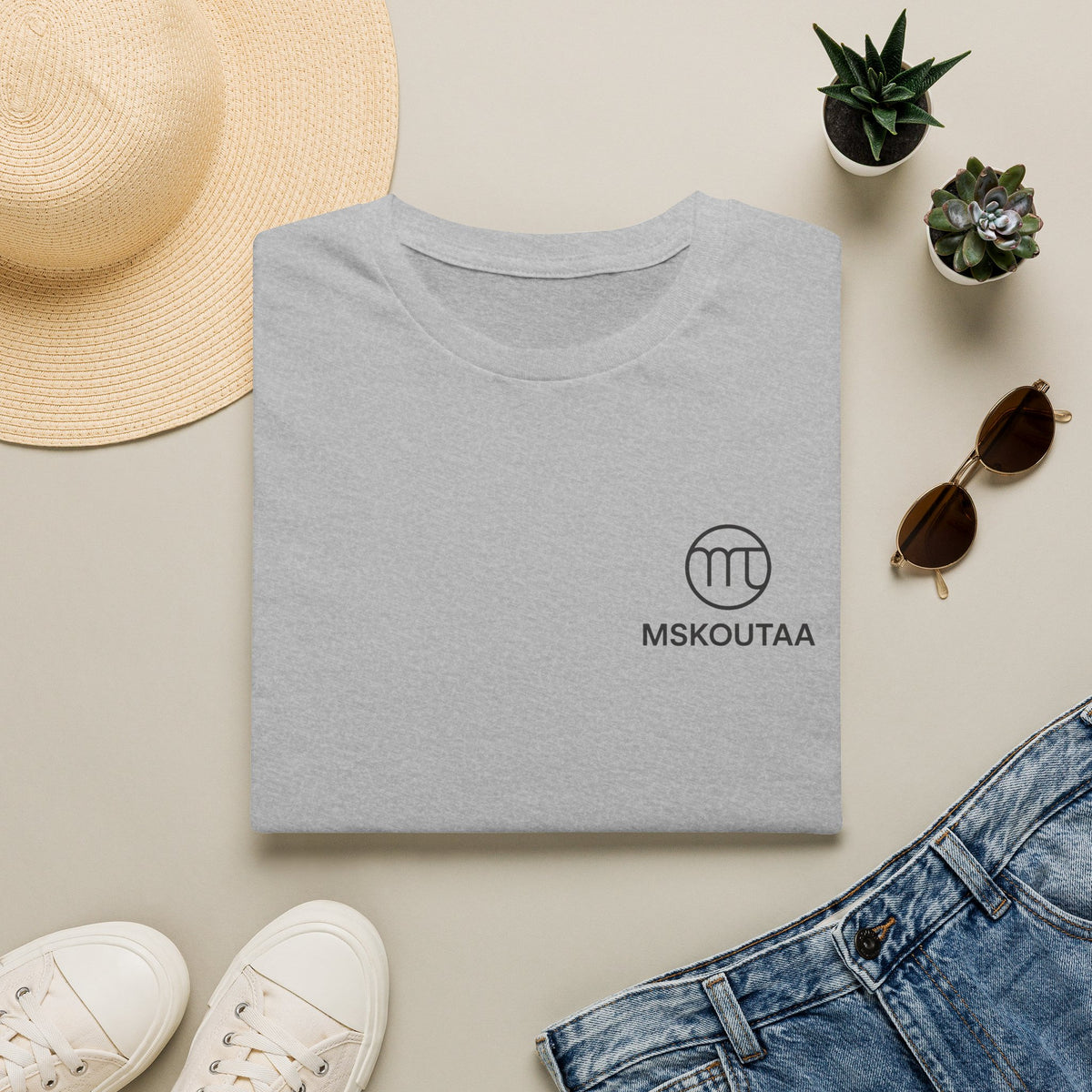 Minimal Logo T-Shirt — MSKOUTAA Chest Emblem
