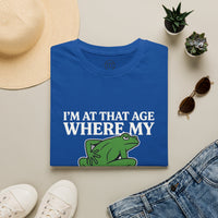 MSKOUTAA — "I'm At That Age Where My Back Goes Out More Than I Do" Funny Frog Tee
