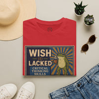 MskouTaa Tees — “Wish I Lacked Critical Thinking Skills” Funny Frog Graphic Tee