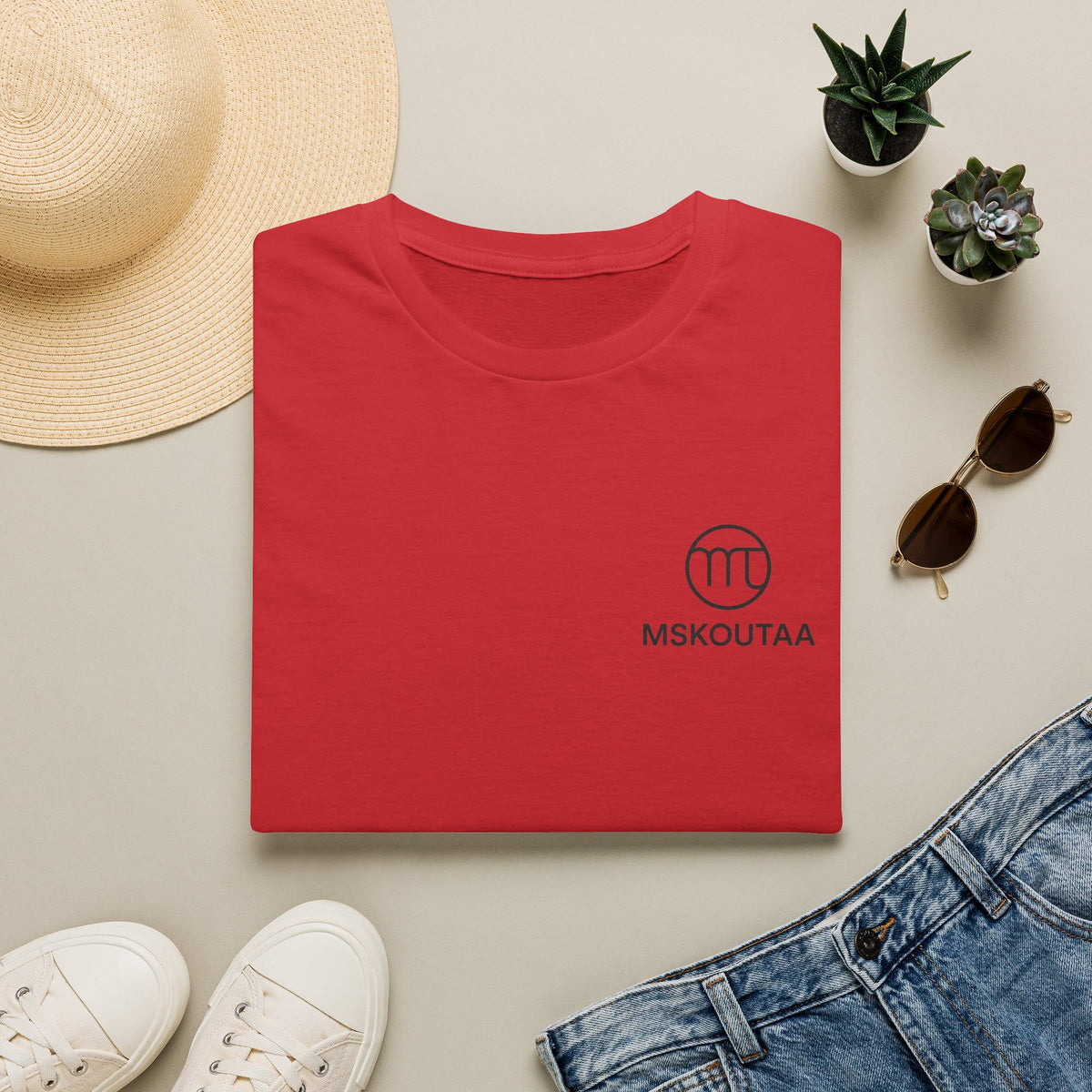 Minimal Logo T-Shirt — MSKOUTAA Chest Emblem