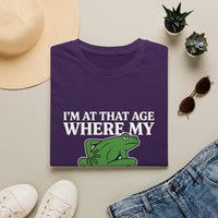 MSKOUTAA — "I'm At That Age Where My Back Goes Out More Than I Do" Funny Frog Tee