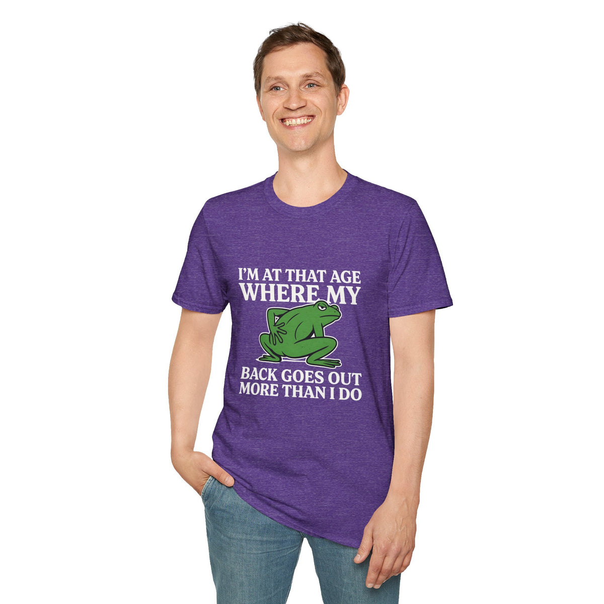 MSKOUTAA — "I'm At That Age Where My Back Goes Out More Than I Do" Funny Frog Tee