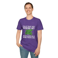 MSKOUTAA — "I'm At That Age Where My Back Goes Out More Than I Do" Funny Frog Tee