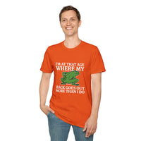 MSKOUTAA — "I'm At That Age Where My Back Goes Out More Than I Do" Funny Frog Tee